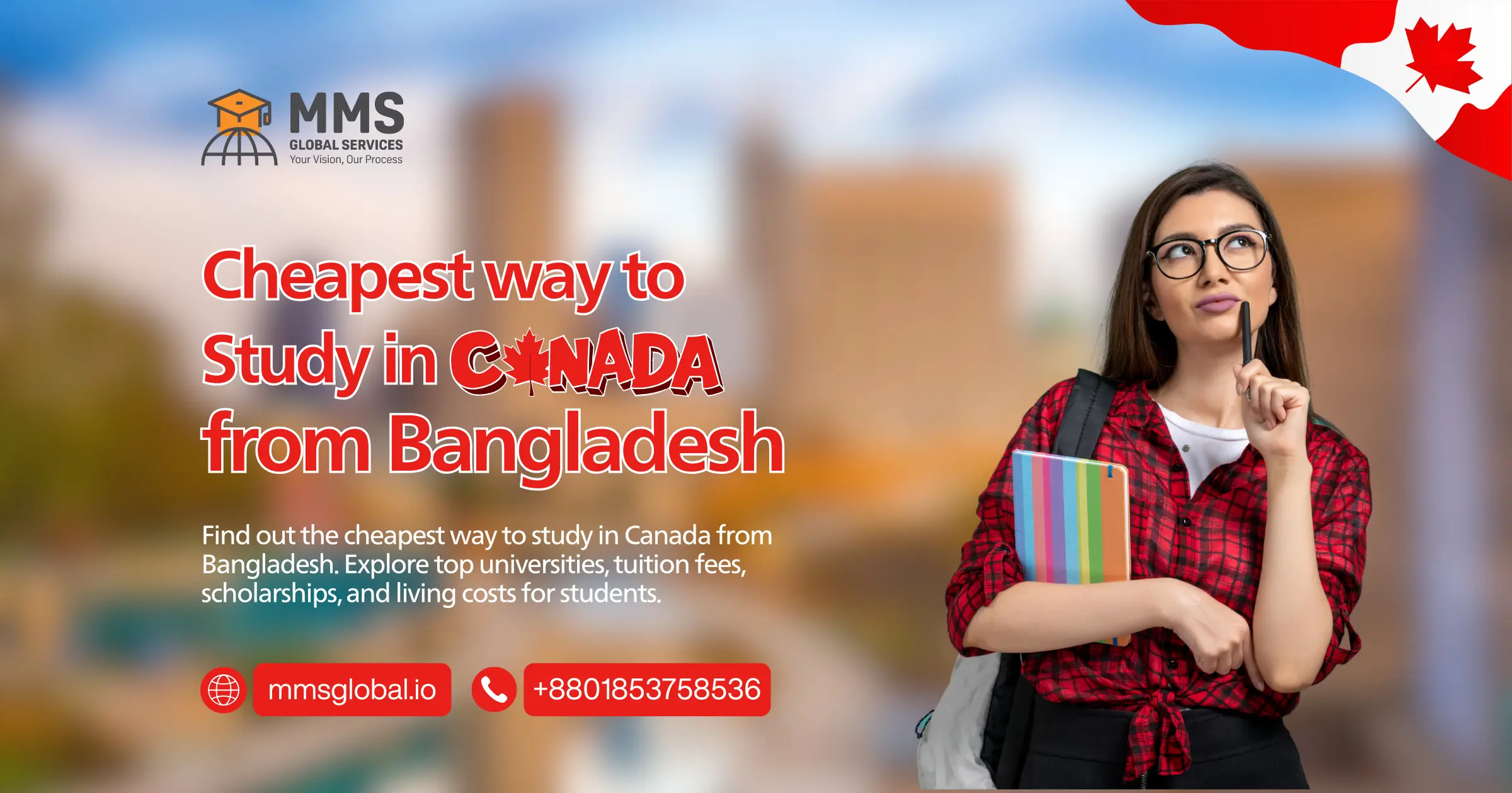 Cheapest Way to Study in Canada from Bangladesh