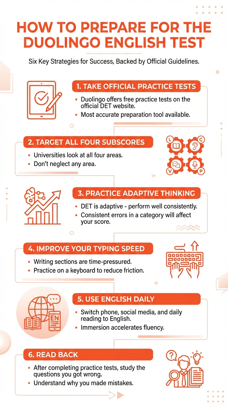 Duolingo English Test Preparation Infographic