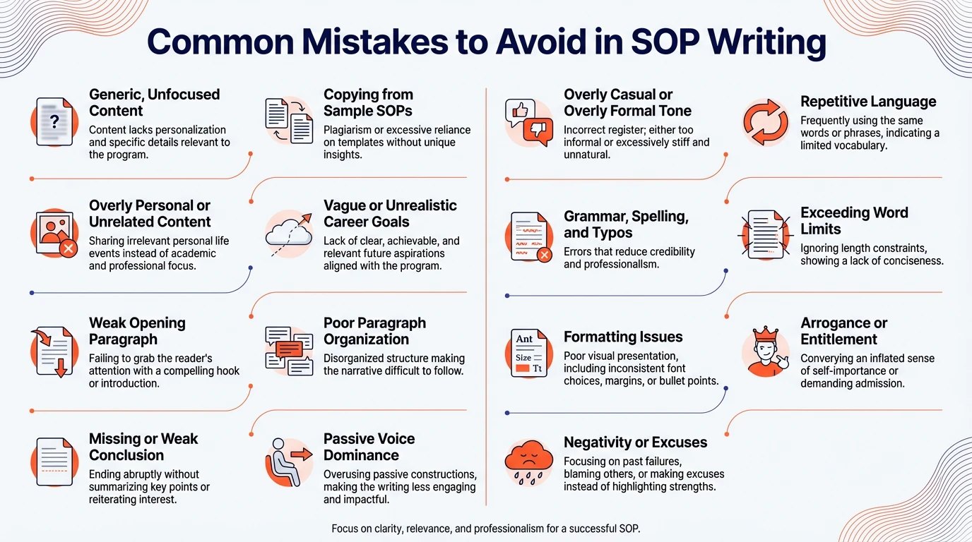 Sop Writing Mistakes Infographic By Mms Global Services